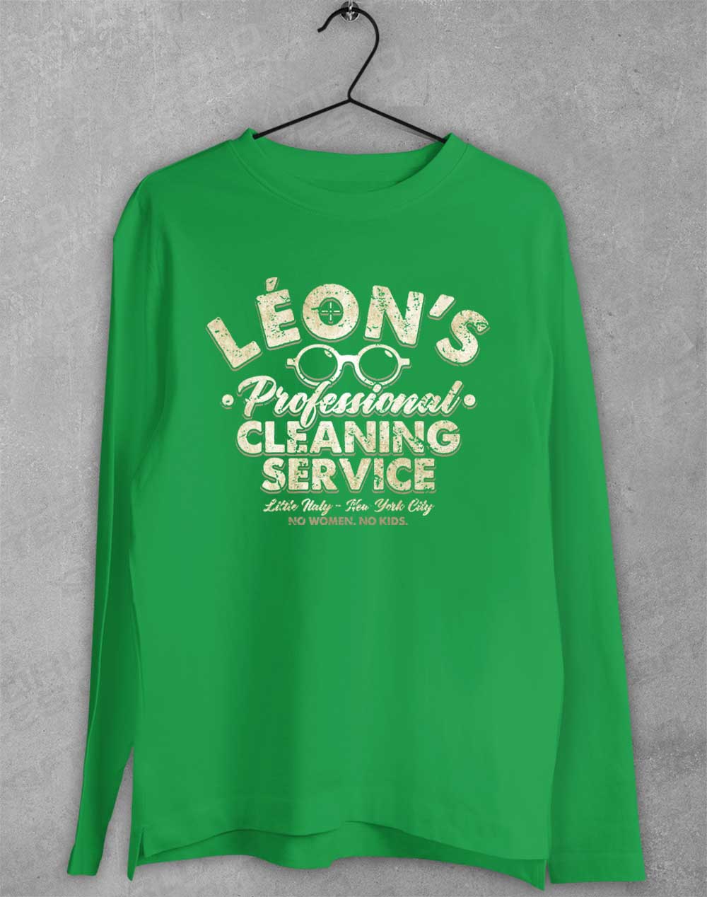 Irish Green - Leon's Professional Cleaning Long Sleeve T-Shirt