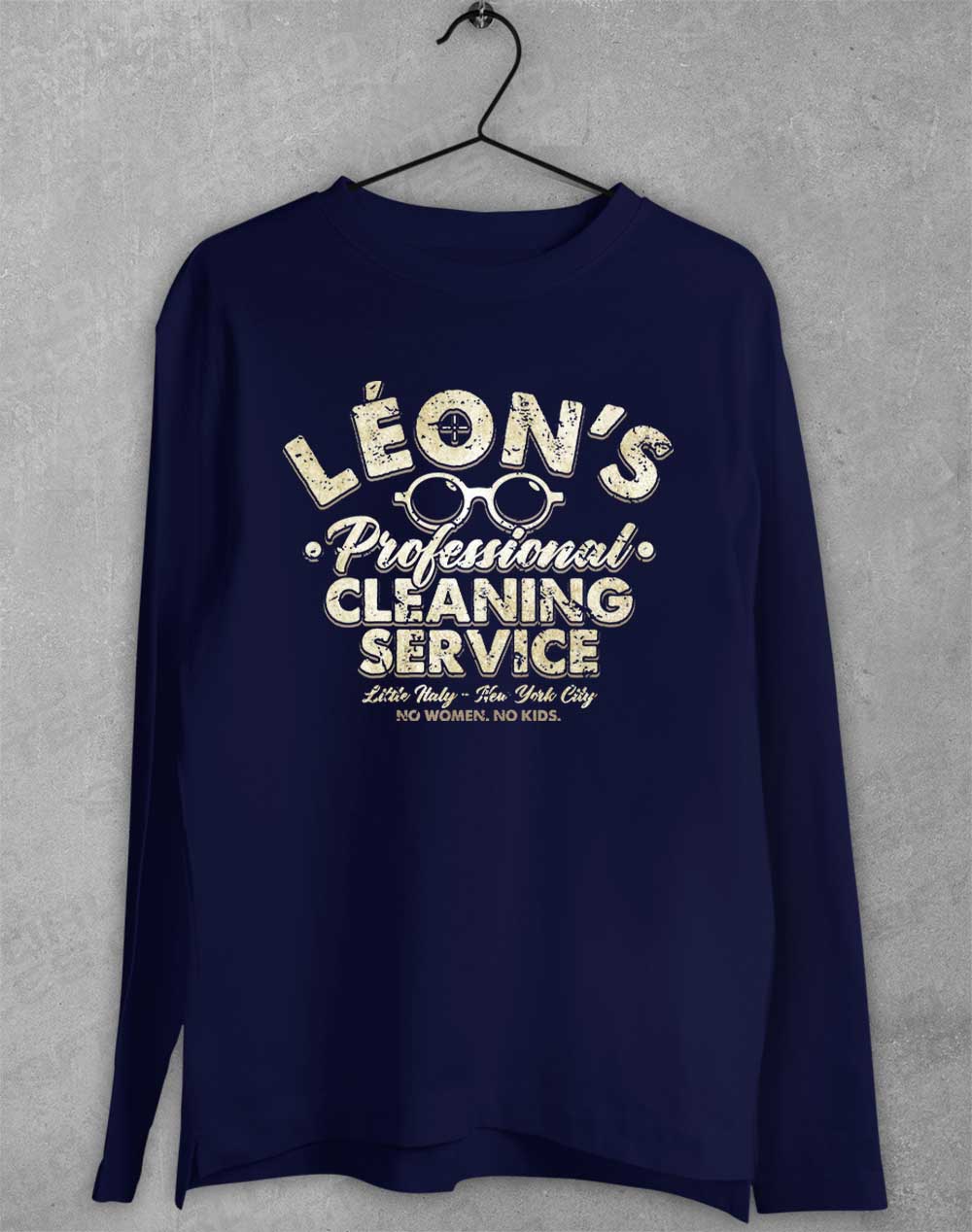 Navy - Leon's Professional Cleaning Long Sleeve T-Shirt