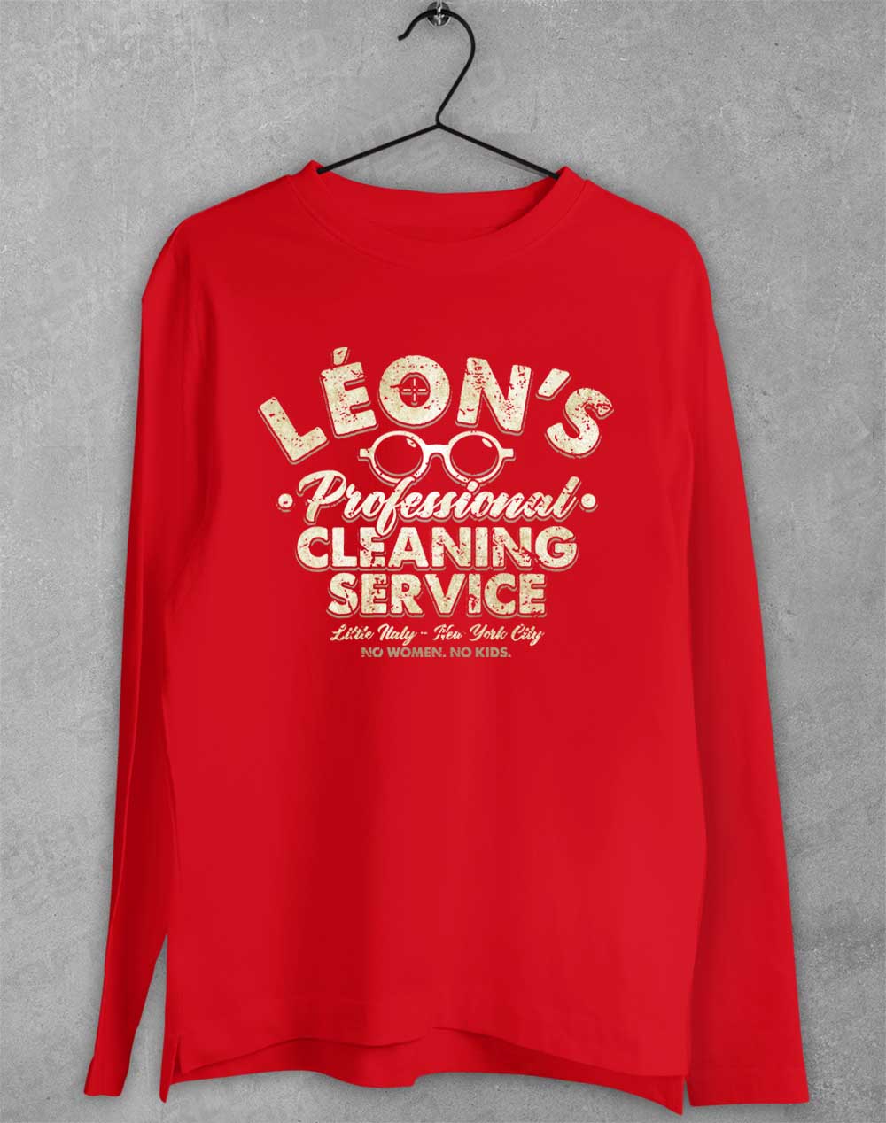 Red - Leon's Professional Cleaning Long Sleeve T-Shirt