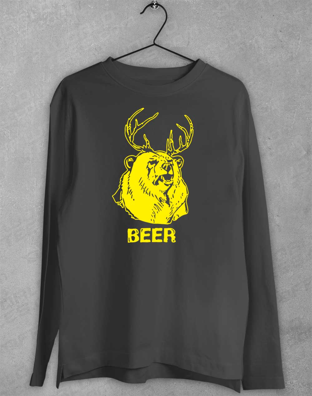 Charcoal - Mac's Beer Long Sleeve T-Shirt