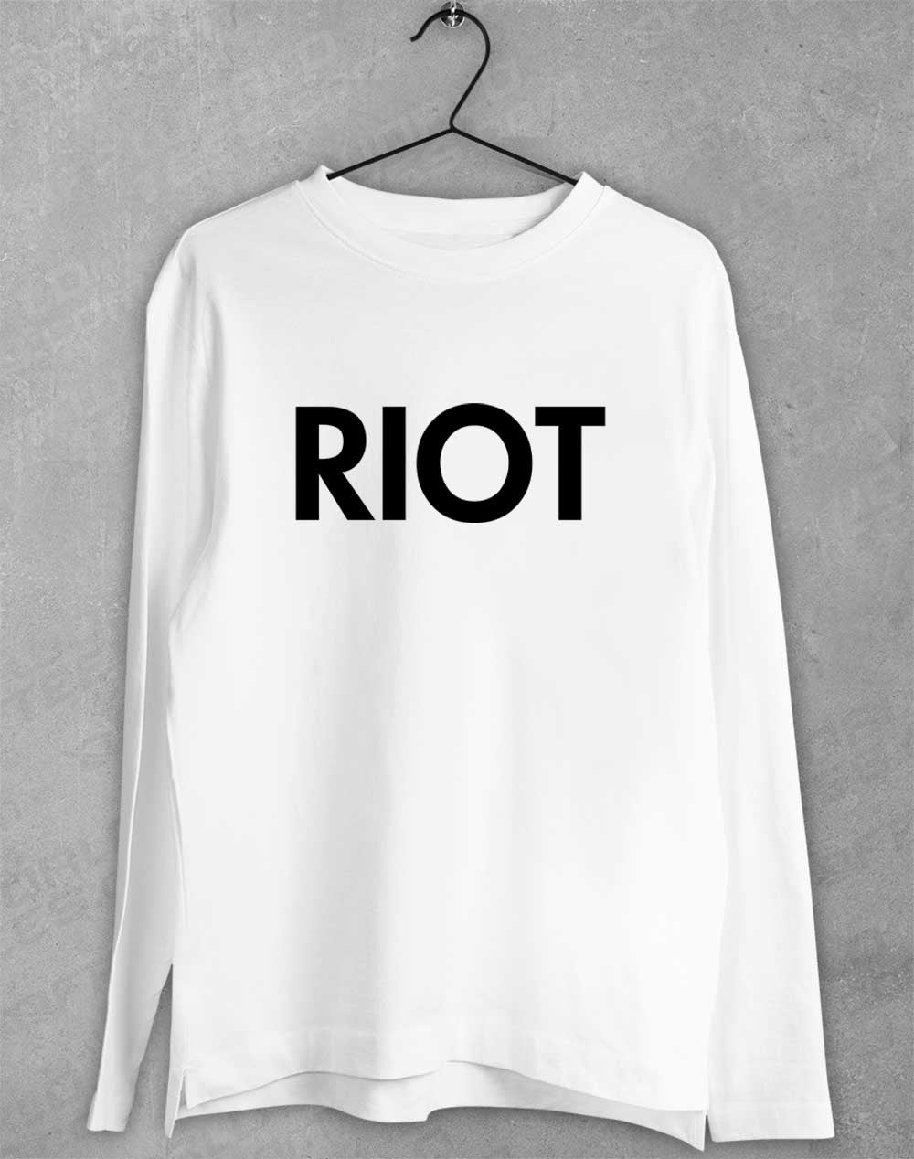 White - Mac's Riot Long Sleeve T-Shirt