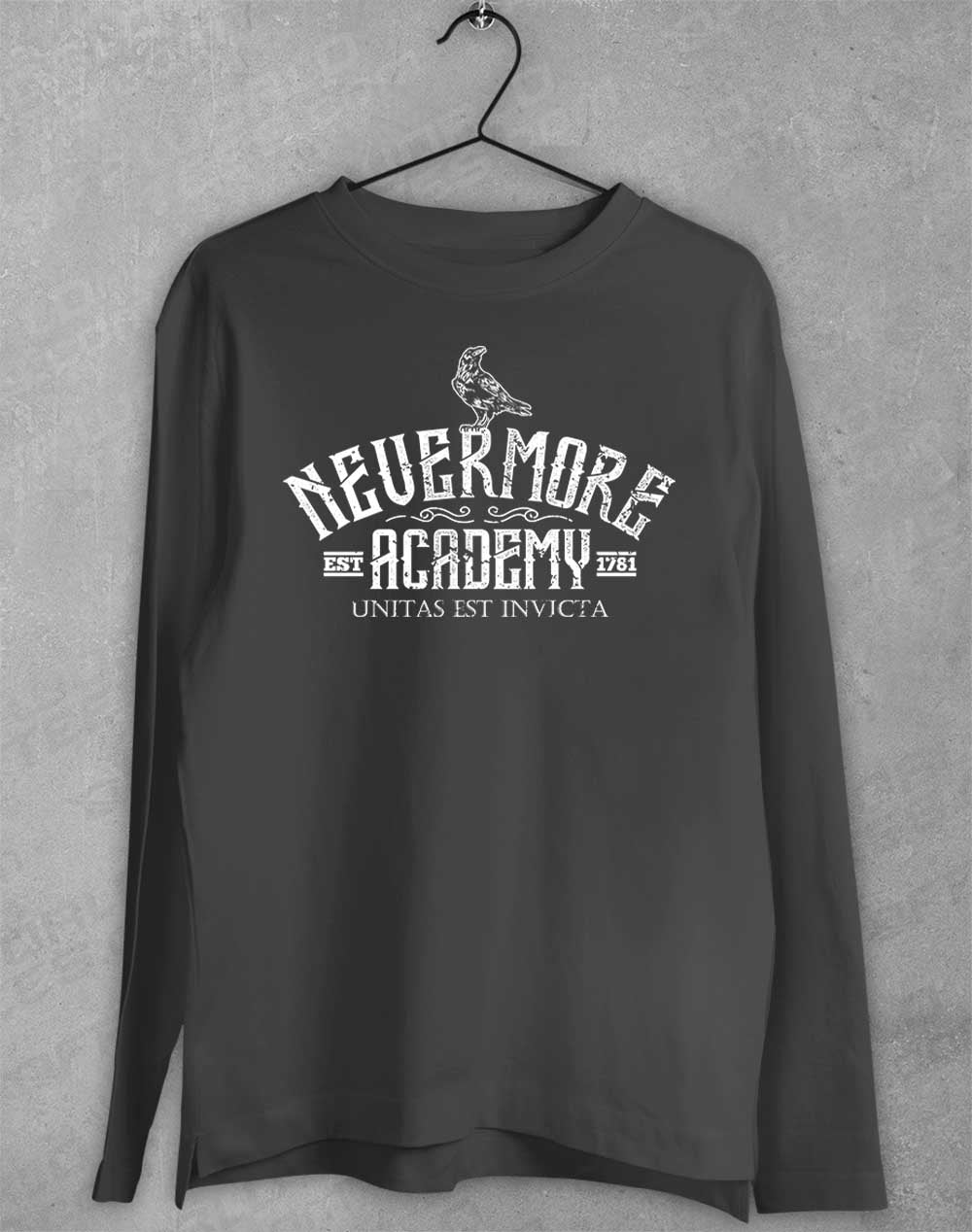 Charcoal - Nevermore Academy Long Sleeve T-Shirt