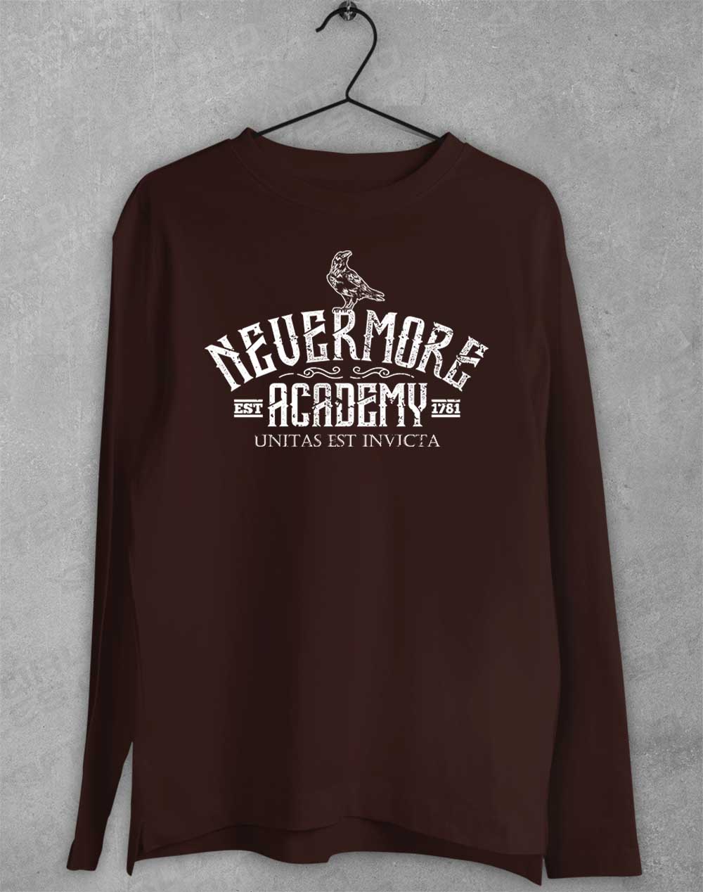 Dark Chocolate - Nevermore Academy Long Sleeve T-Shirt