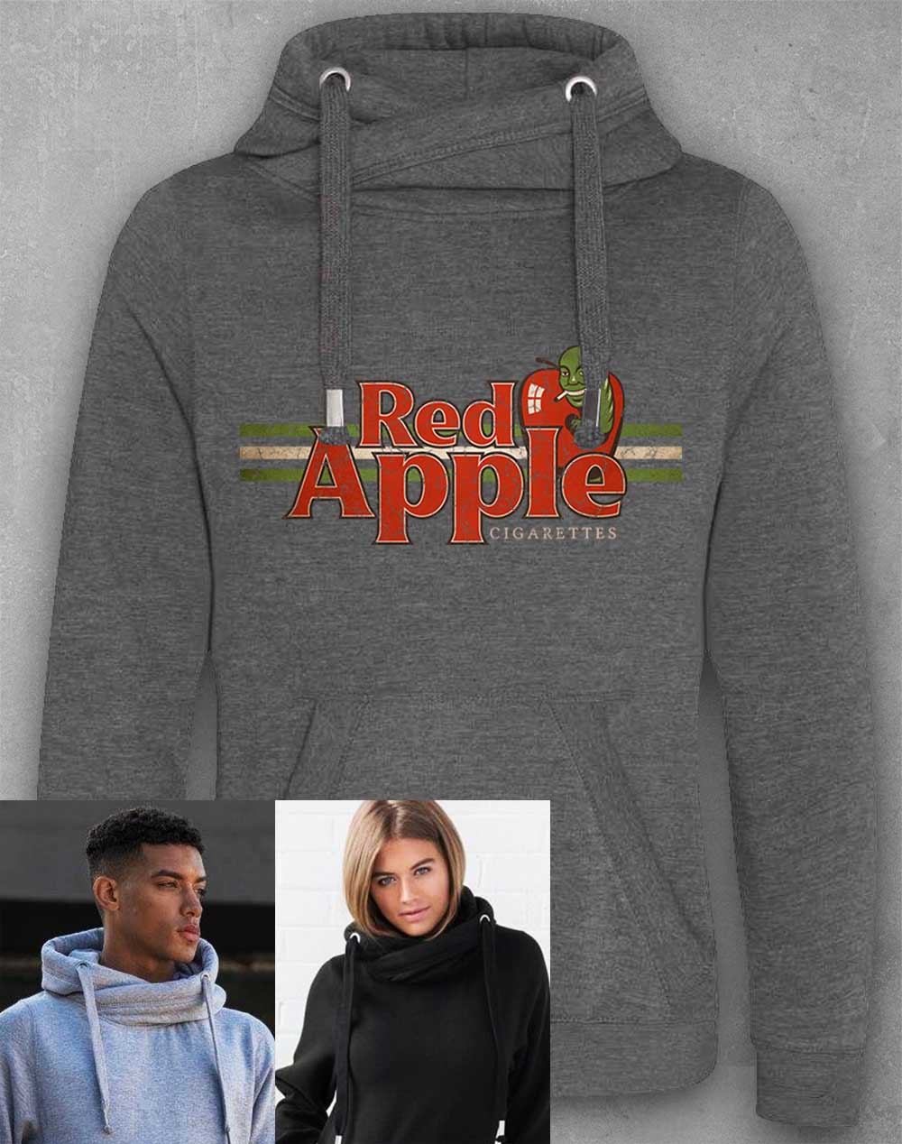 Charcoal - Red Apple Cigarettes Chunky Cross Neck Hoodie