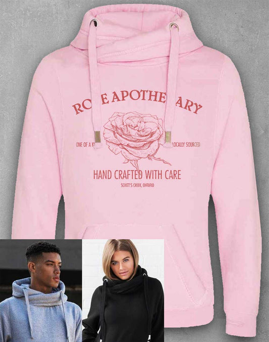 Baby Pink - Rose Apothecary Chunky Cross Neck Hoodie