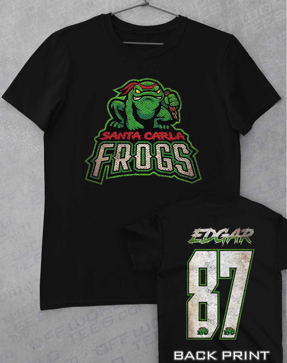 Black - Santa Carla Frogs T-Shirt