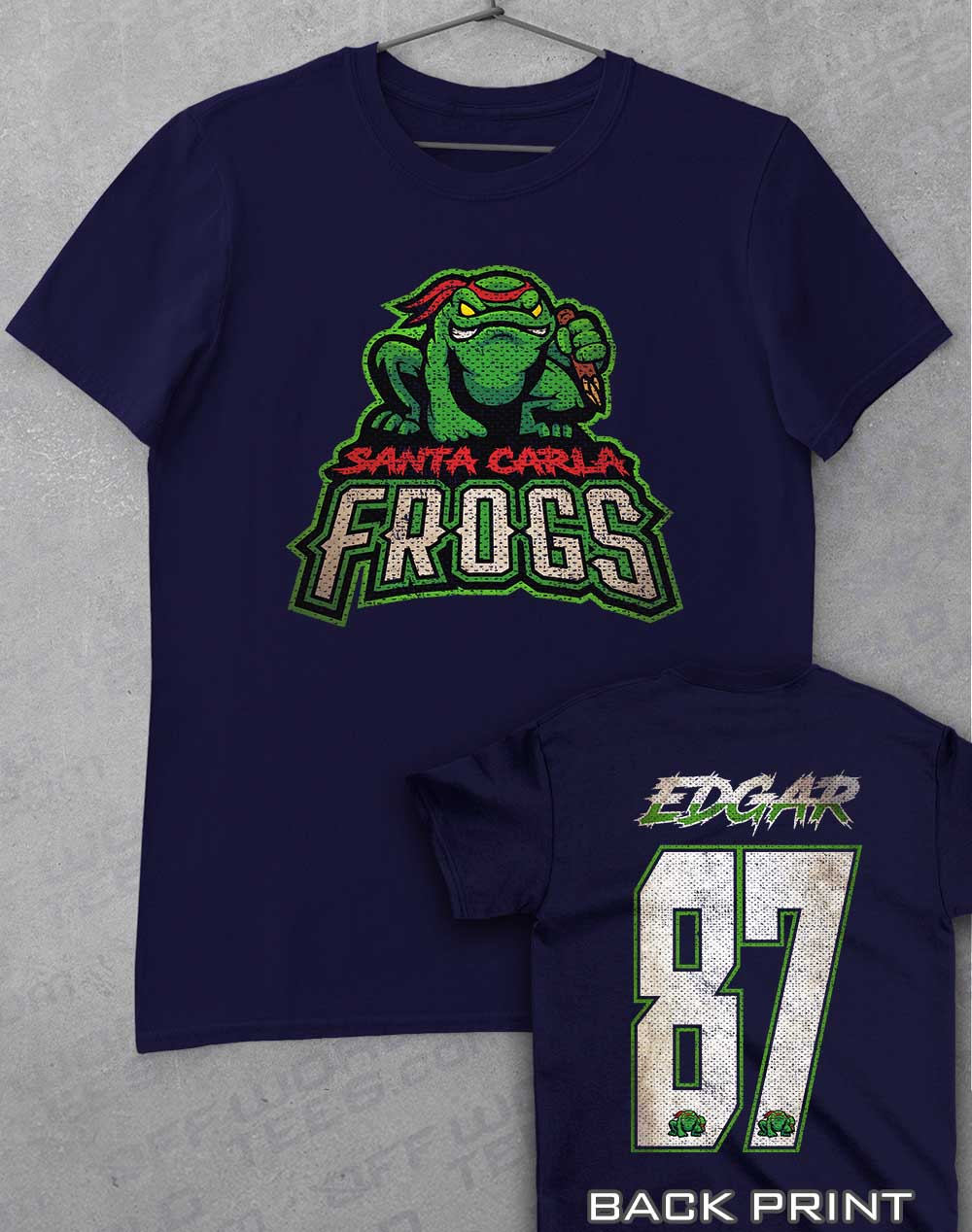 Navy - Santa Carla Frogs T-Shirt