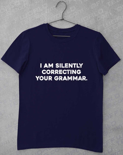 Navy - Silently Correcting Your Grammar T-Shirt