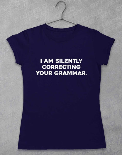 Navy - Silently Correcting Your Grammar Women's T-Shirt