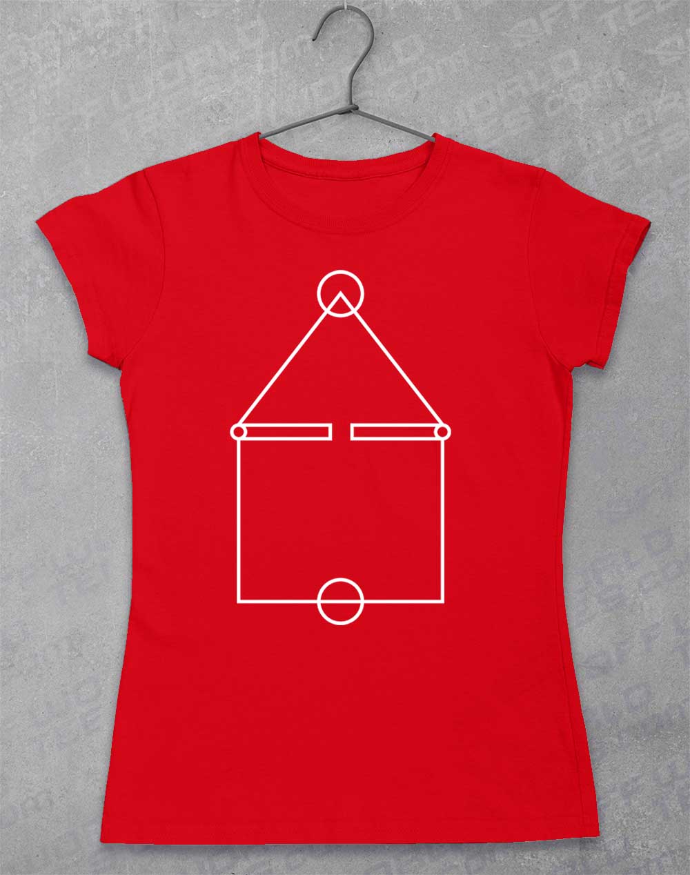 Red - Squid Court Lines Women's T-Shirt