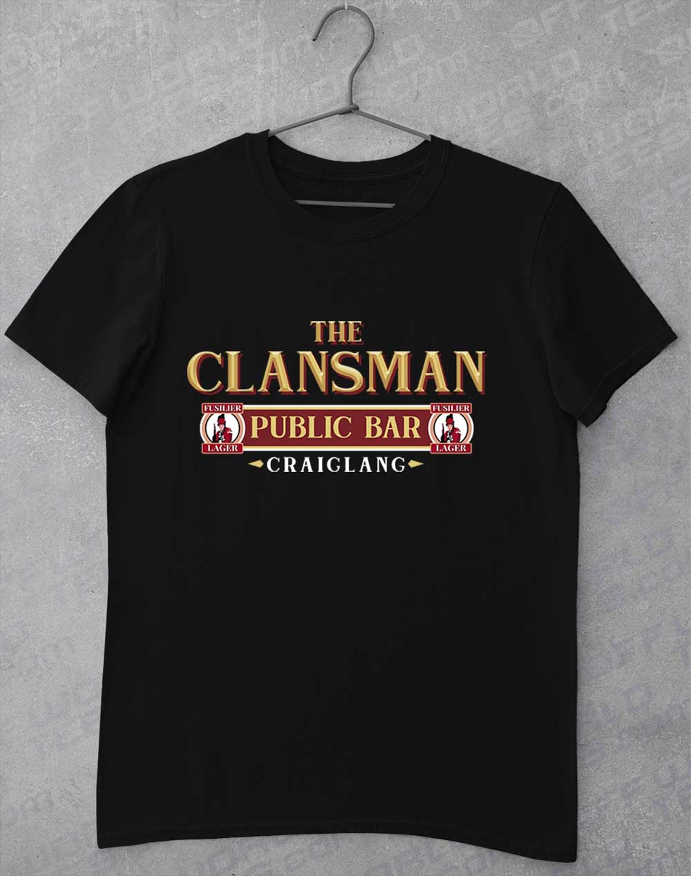 Black - The Clansman Pub Logo T-Shirt