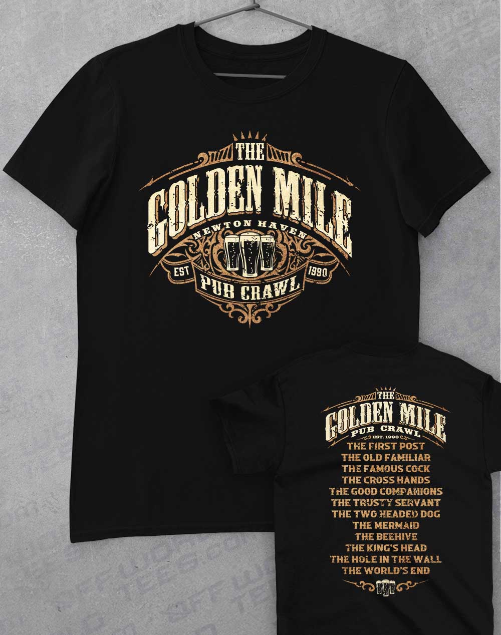 Black - The Golden Mile Pub Crawl T-Shirt