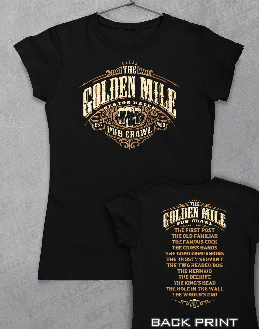 Black - The Golden Mile Pub Crawl Women's T-Shirt
