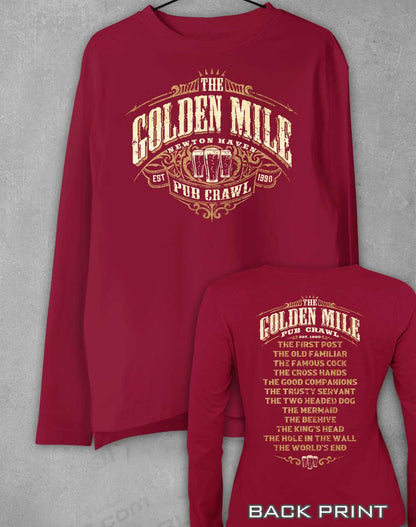 Cardinal Red - The Golden Mile Pub Crawl Long Sleeve T-Shirt