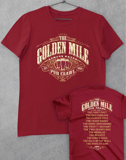 Cardinal Red - The Golden Mile Pub Crawl T-Shirt