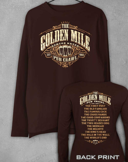 Dark Chocolate - The Golden Mile Pub Crawl Long Sleeve T-Shirt