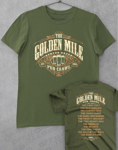 Military Green - The Golden Mile Pub Crawl T-Shirt