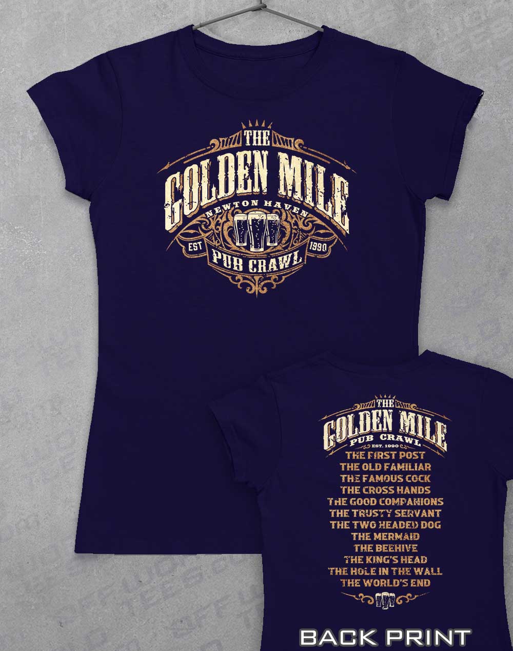 Navy - The Golden Mile Pub Crawl Women's T-Shirt