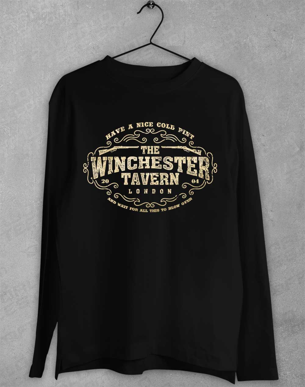 Black - The Winchester Tavern Long Sleeve T-Shirt