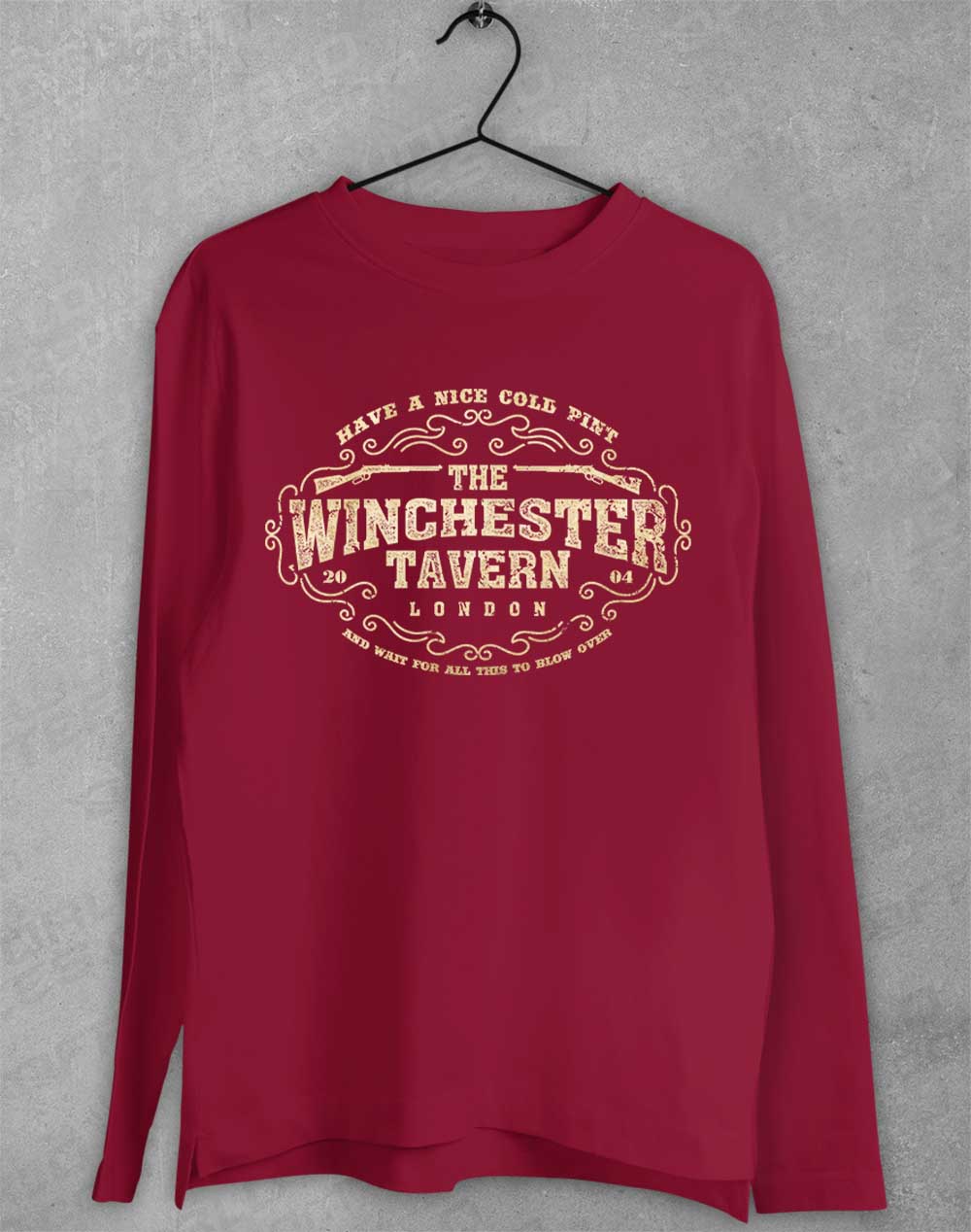 Cardinal Red - The Winchester Tavern Long Sleeve T-Shirt