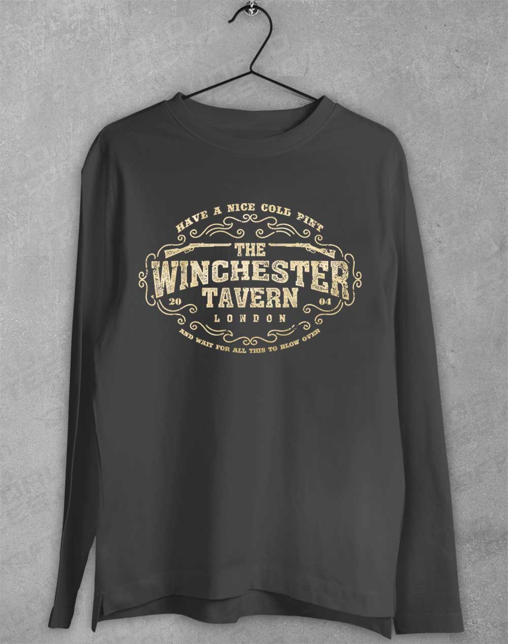 Charcoal - The Winchester Tavern Long Sleeve T-Shirt