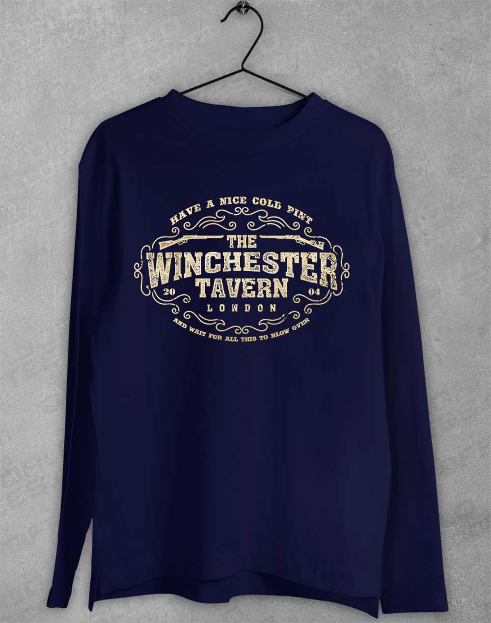 Navy - The Winchester Tavern Long Sleeve T-Shirt