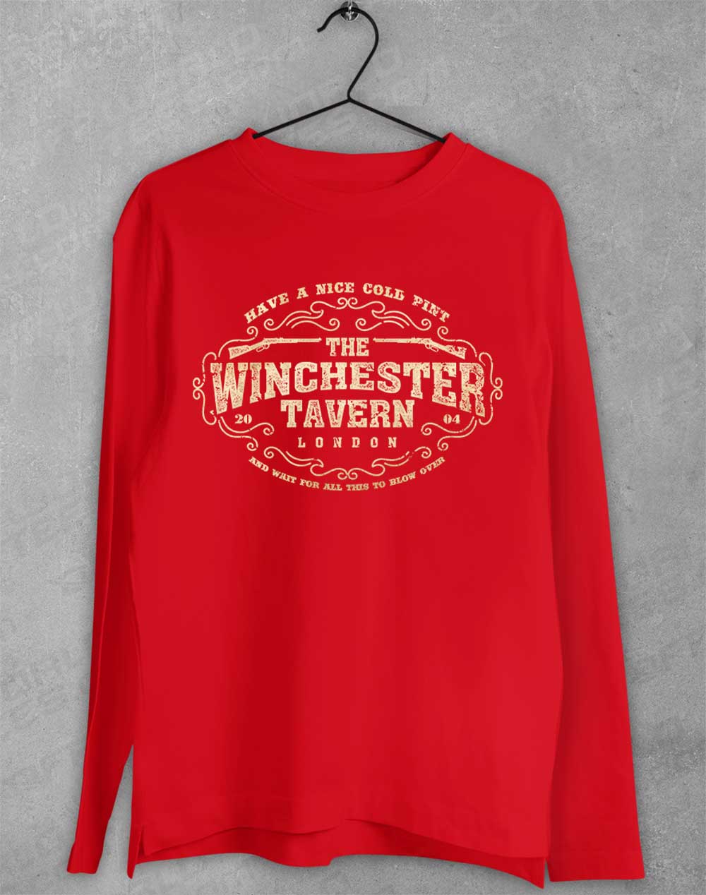 Red - The Winchester Tavern Long Sleeve T-Shirt