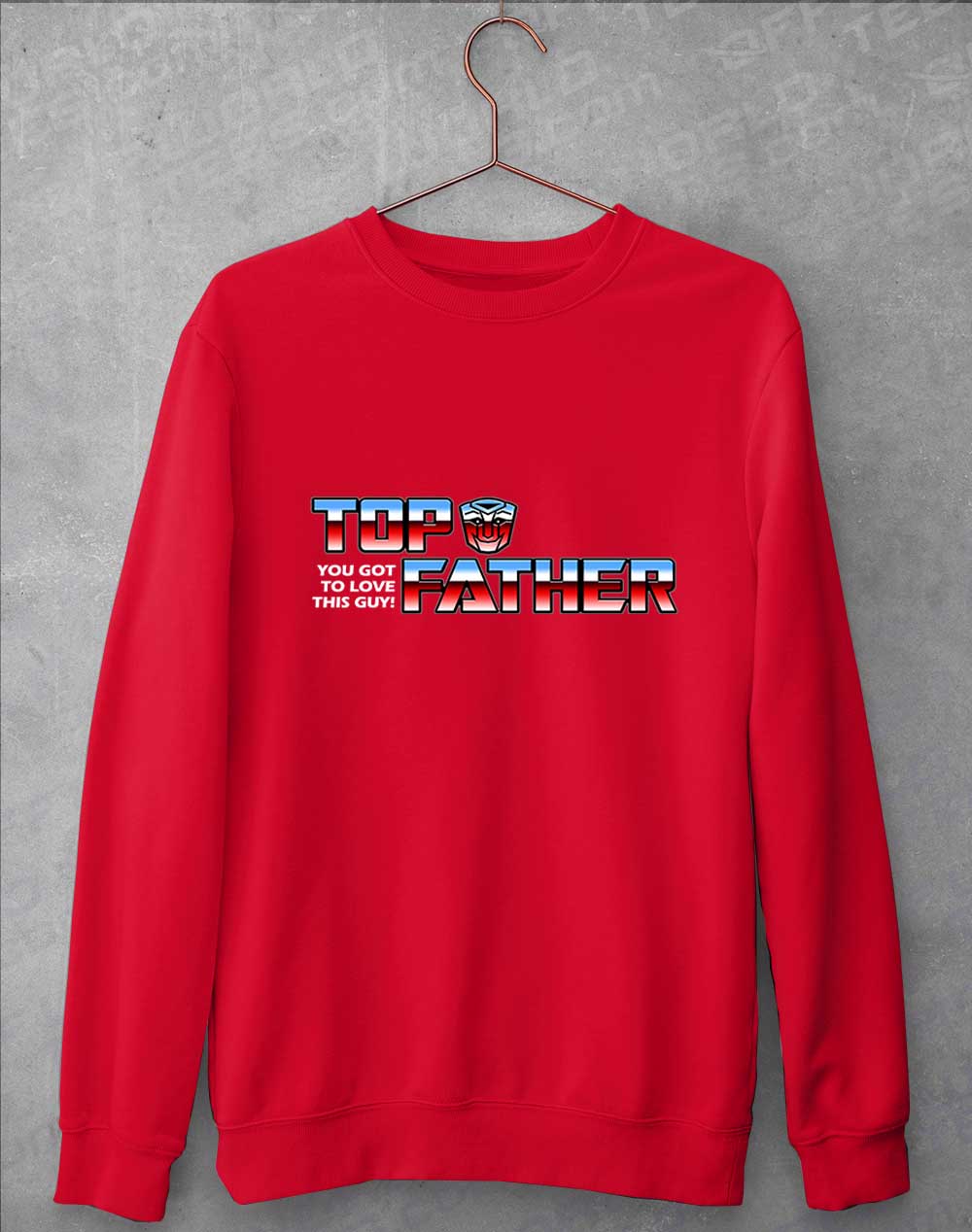 Fire Red - Top Father Sweatshirt