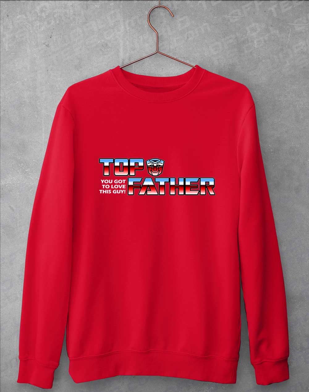 Fire Red - Top Father Sweatshirt