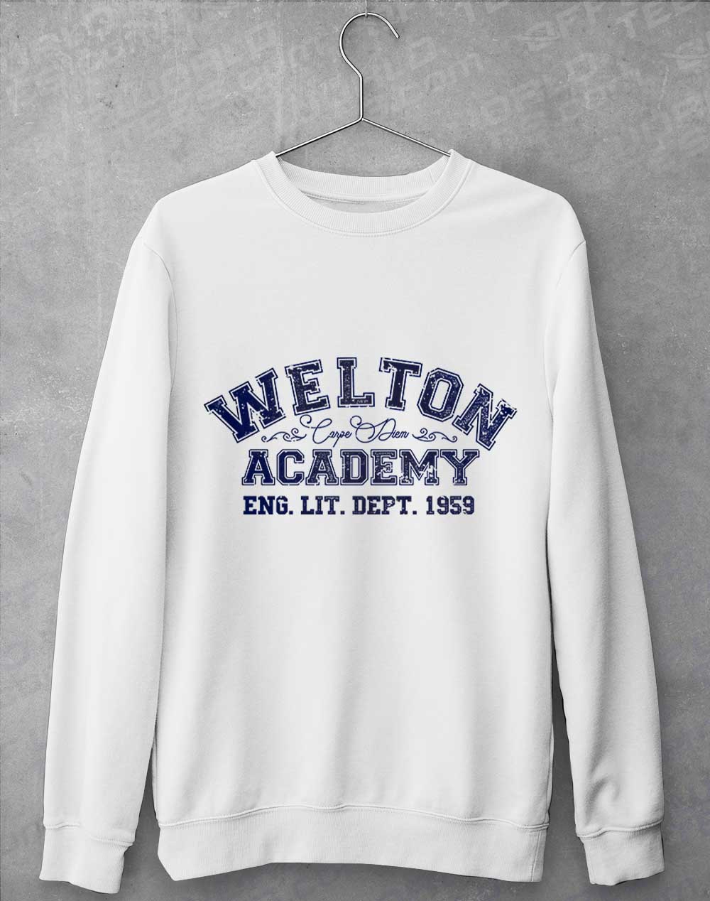 Arctic White - Welton Academy Eng Lit Varsity 1959 Sweatshirt