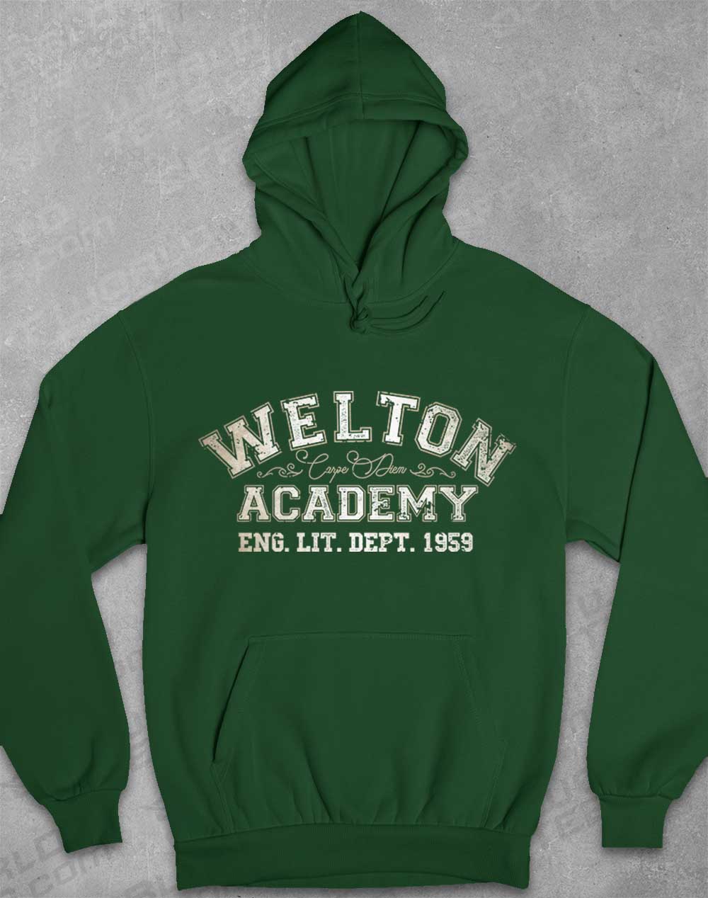 Bottle Green - Welton Academy Eng Lit Varsity 1959 Hoodie