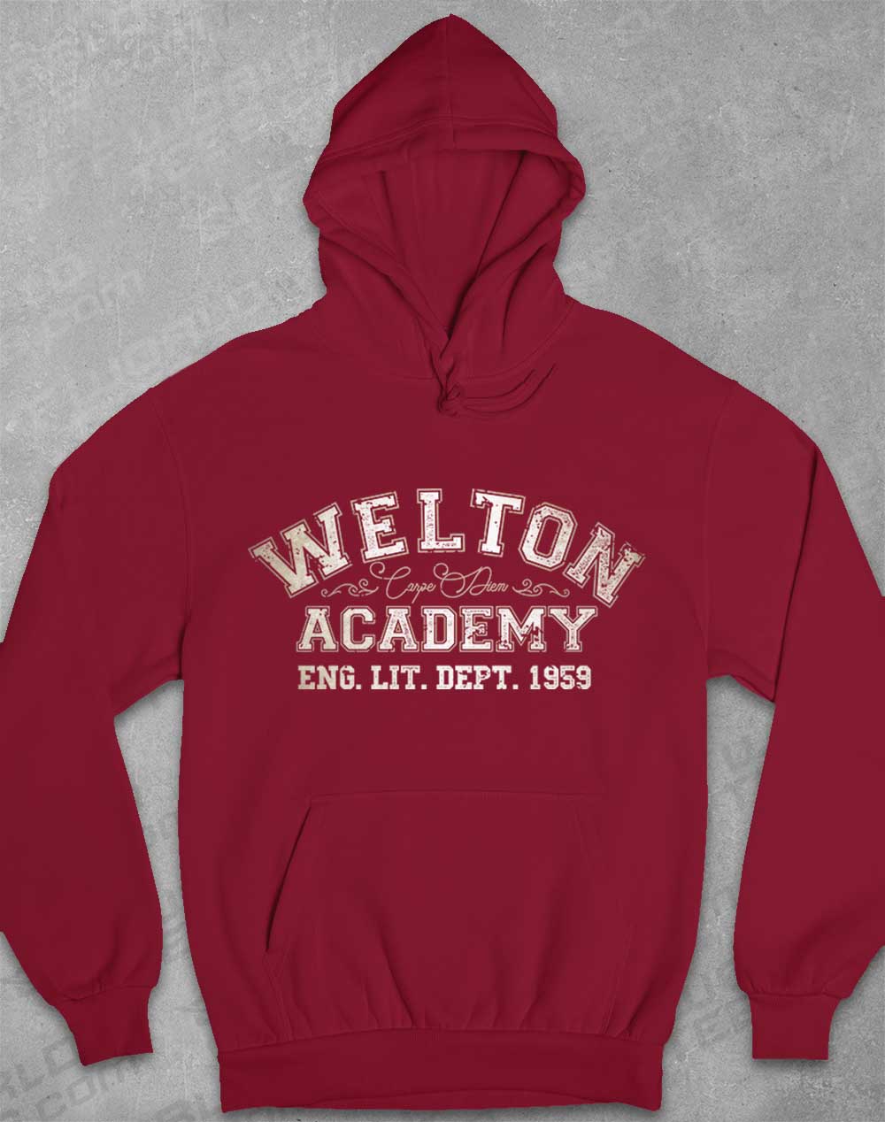 Burgundy - Welton Academy Eng Lit Varsity 1959 Hoodie