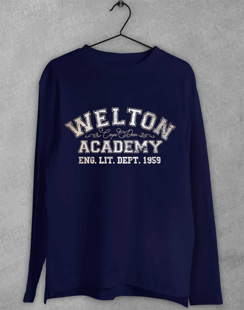 Navy - Welton Academy Eng Lit Varsity 1959 Long Sleeve T-Shirt