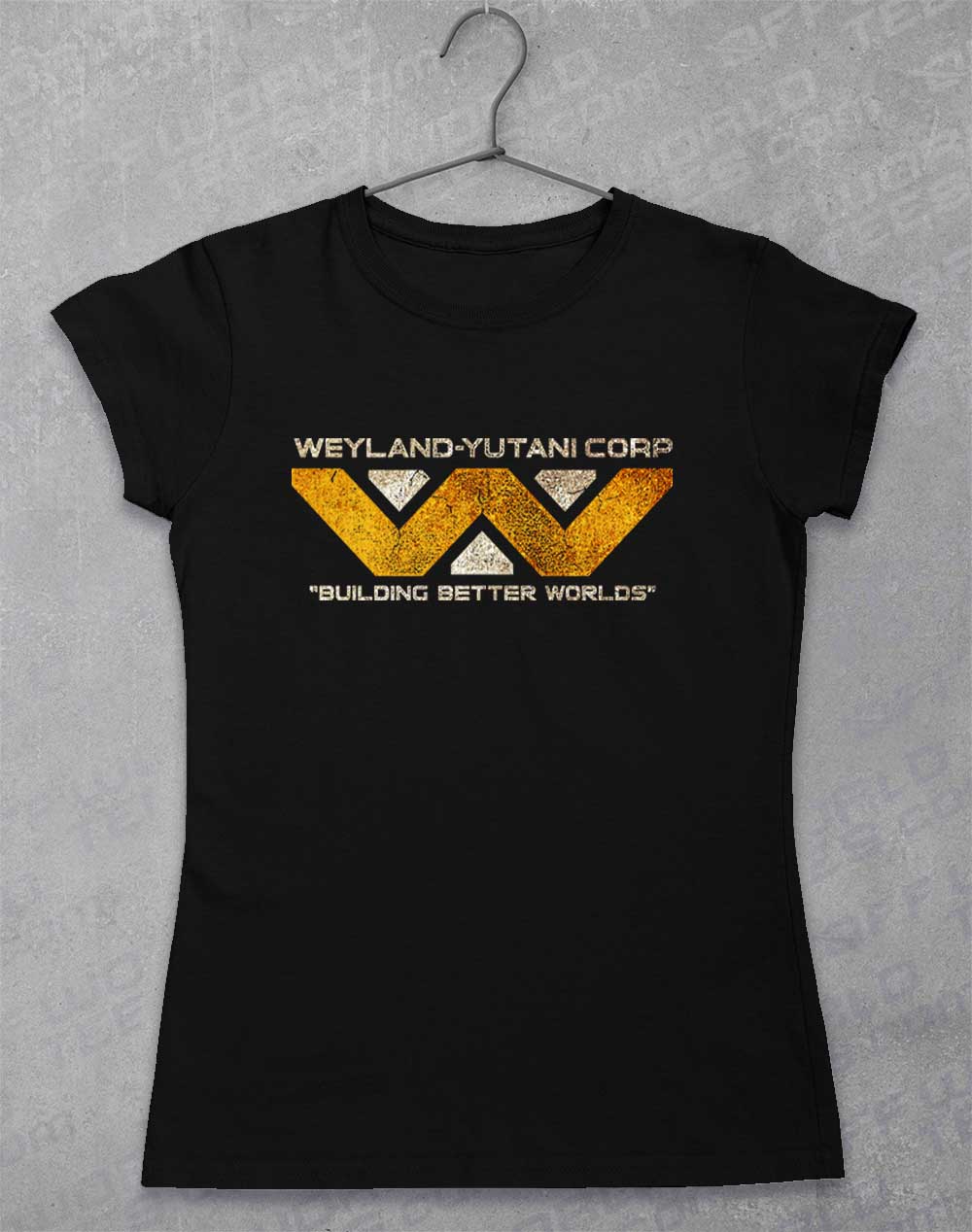 Black - Weyalnd Yutani Distressed Logo Women's T-Shirt