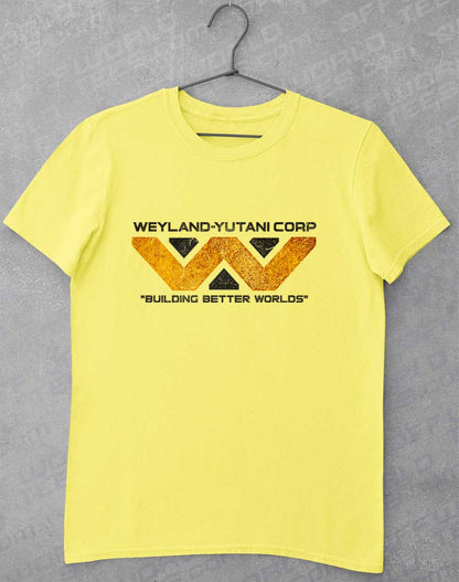 Cornsilk - Weyalnd Yutani Distressed Logo T-Shirt