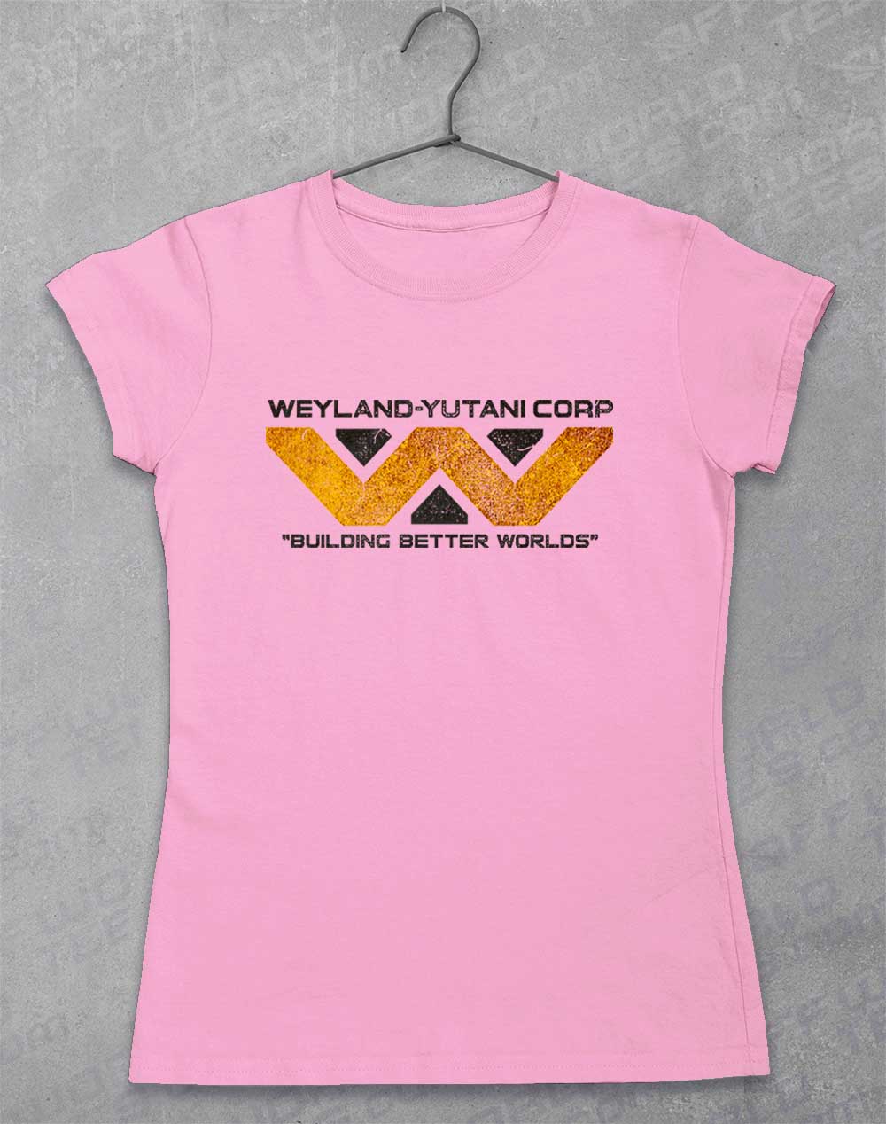 Light Pink - Weyalnd Yutani Distressed Logo Women's T-Shirt