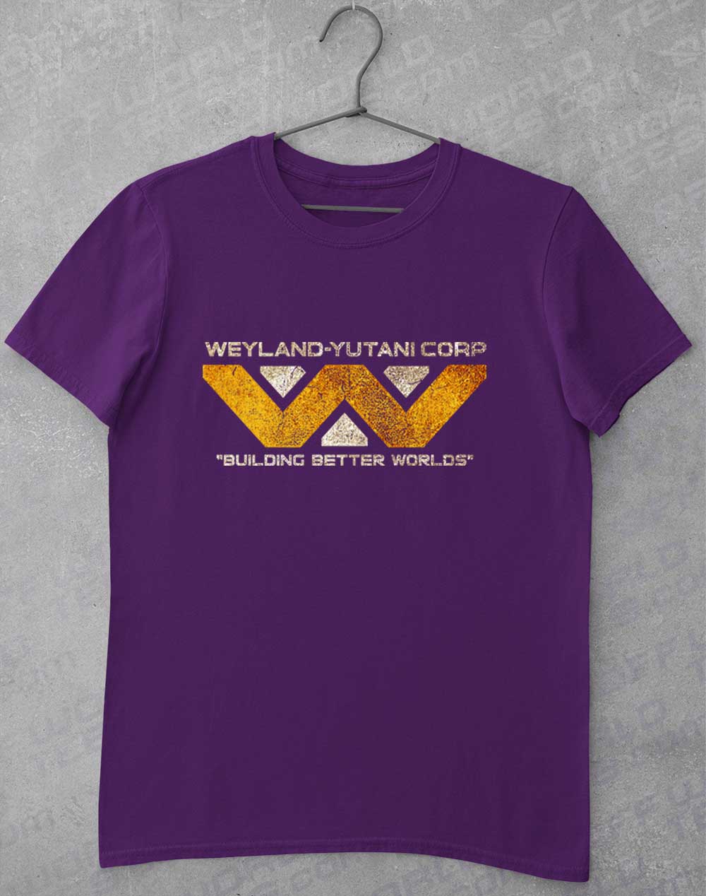 Purple - Weyalnd Yutani Distressed Logo T-Shirt