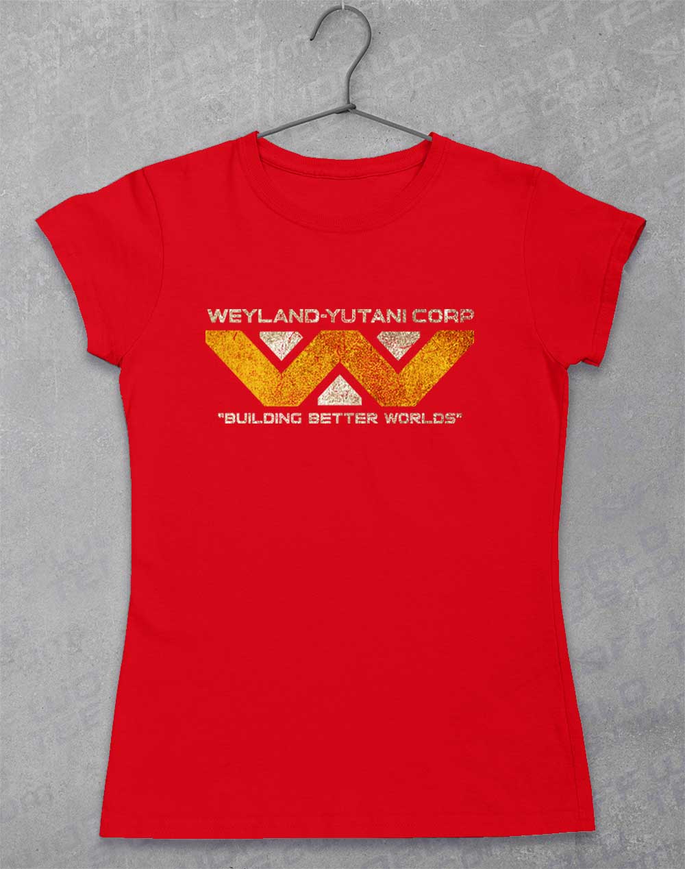 Red - Weyalnd Yutani Distressed Logo Women's T-Shirt