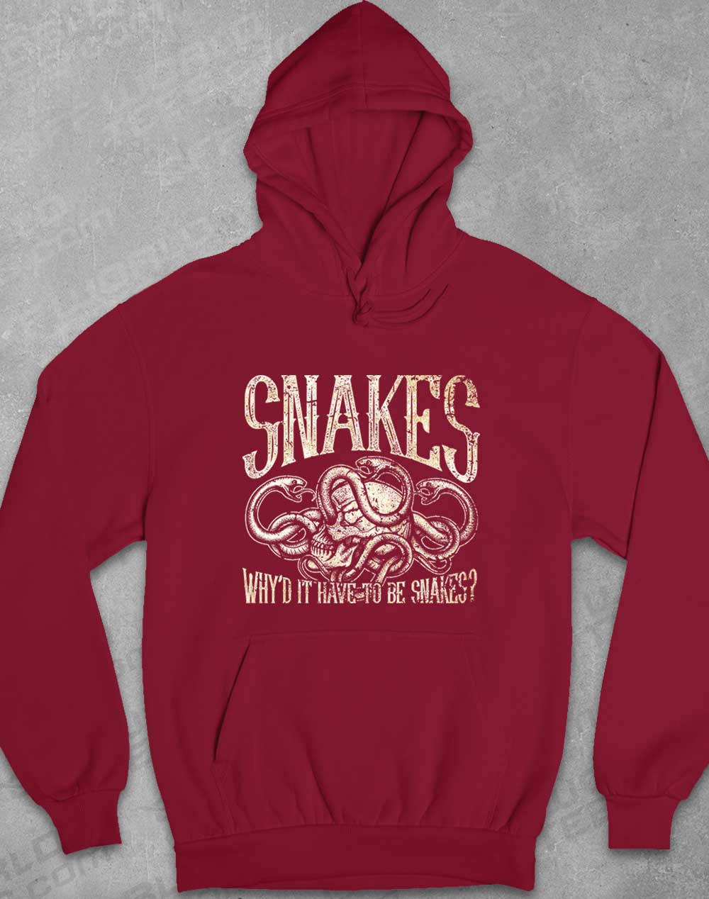 Burgundy - Why'd it Have to be Snakes Hoodie