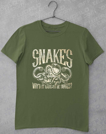 Military Green - Why'd it Have to be Snakes T-Shirt