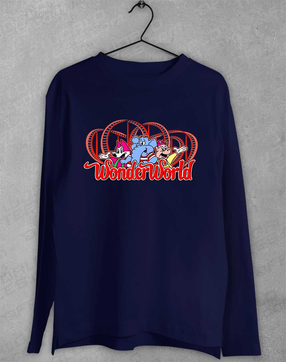 Navy - WonderWorld Long Sleeve T-Shirt
