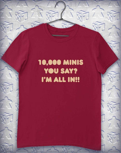 10,000 Minis Alphagamer T-Shirt L / Cardinal Red  - Off World Tees
