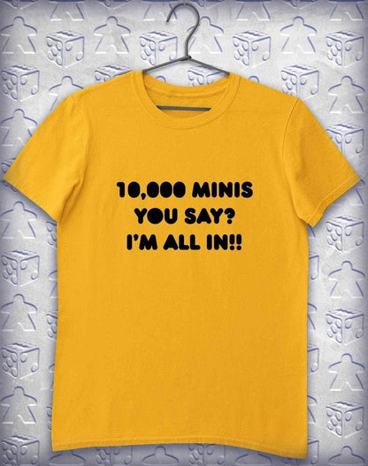 10,000 Minis Alphagamer T-Shirt S / Gold  - Off World Tees
