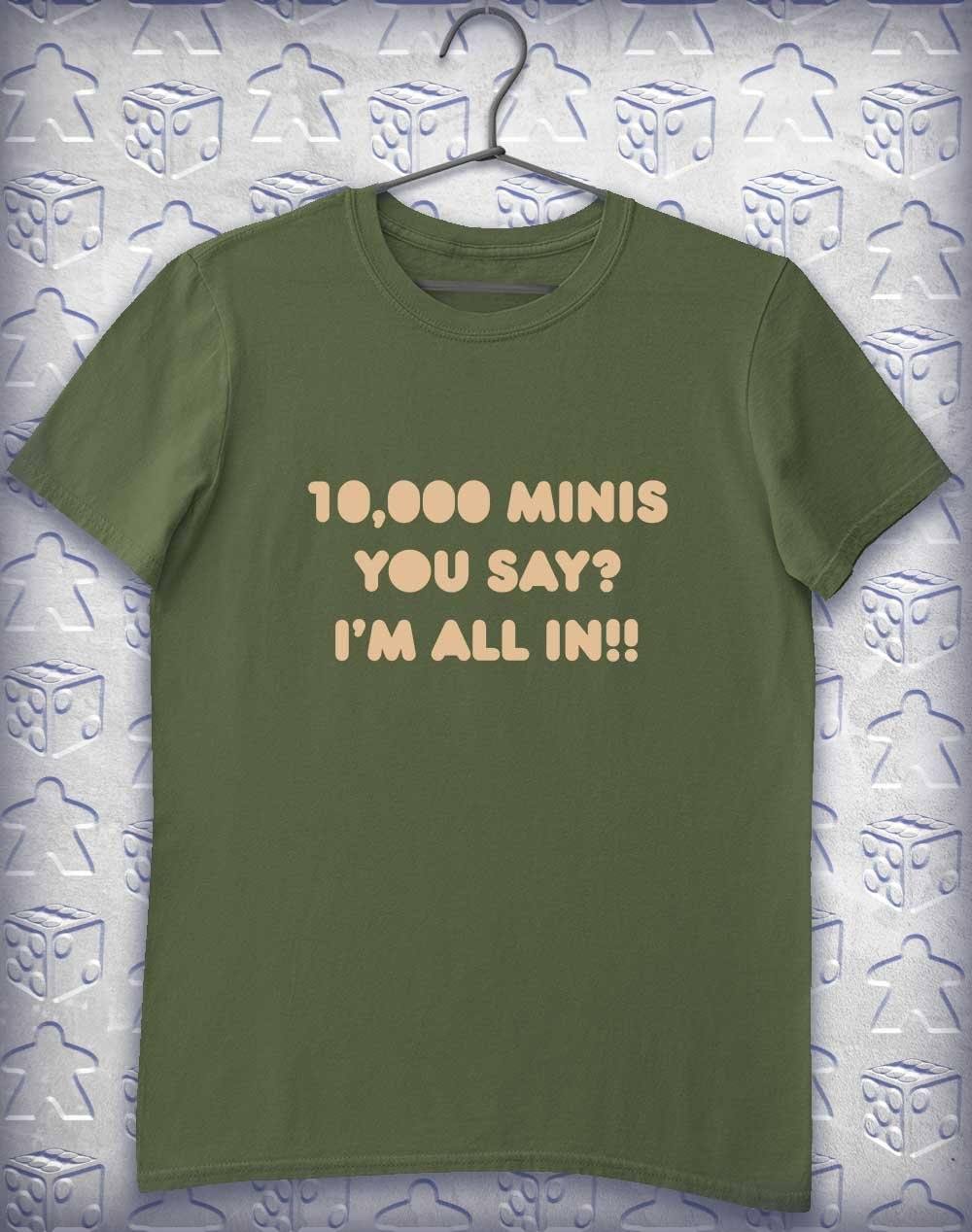 10,000 Minis Alphagamer T-Shirt S / Military Green  - Off World Tees