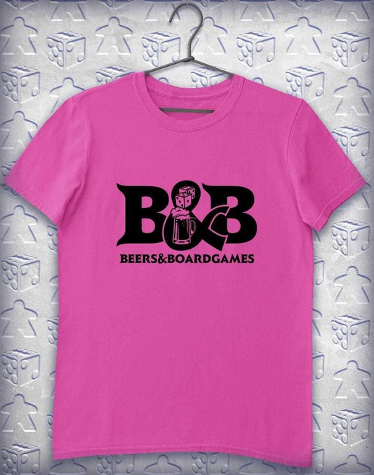 B&B Beers and Boardgames T-Shirt S / Azalea  - Off World Tees