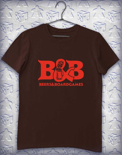 B&B Beers and Boardgames T-Shirt S / Dark Chocolate  - Off World Tees