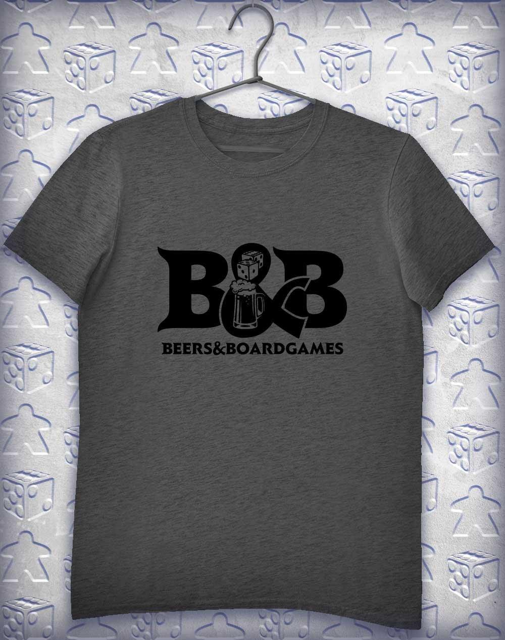 B&B Beers and Boardgames T-Shirt S / Dark Heather  - Off World Tees