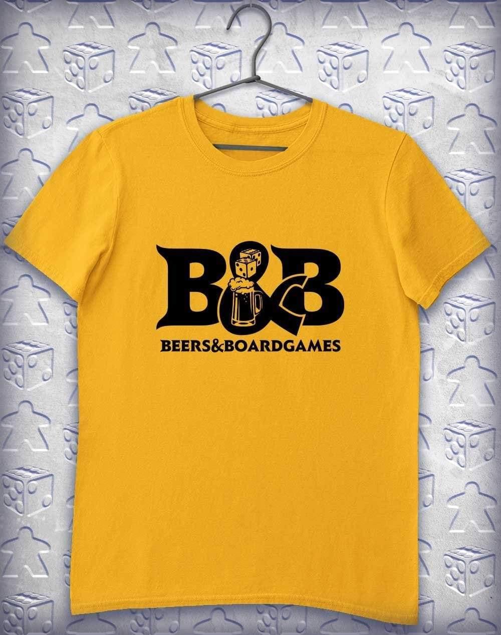 B&B Beers and Boardgames T-Shirt S / Gold  - Off World Tees