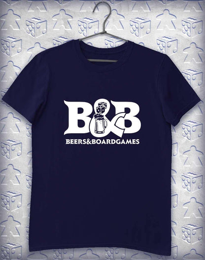 B&B Beers and Boardgames T-Shirt S / Navy  - Off World Tees
