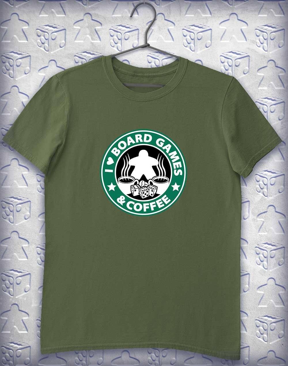 Board Games & Coffee Alphagamer T Shirt S / Military Green  - Off World Tees
